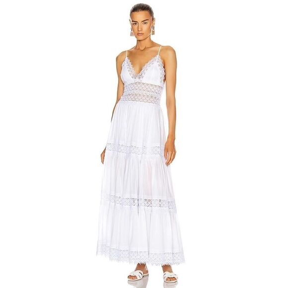 CHARO RUIZ IBIZA Cindy long Dress white Large - Picture 1 of 11